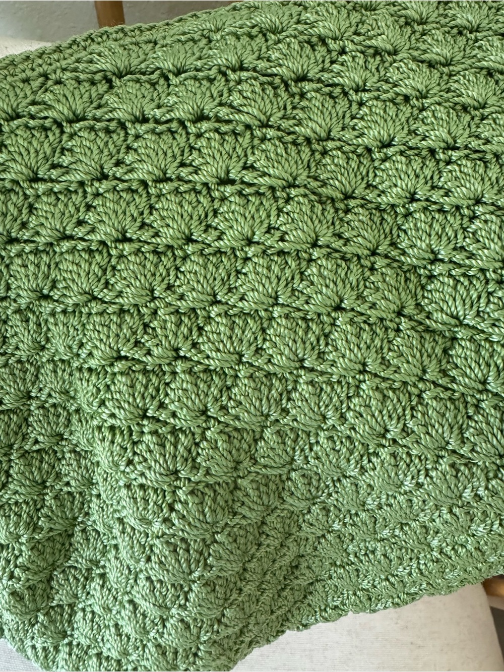 The Sak Granny Crochet Sage Green Slouchy Hobo Woven Bag Women’s Shoulder Purse - Picture 12 of 16